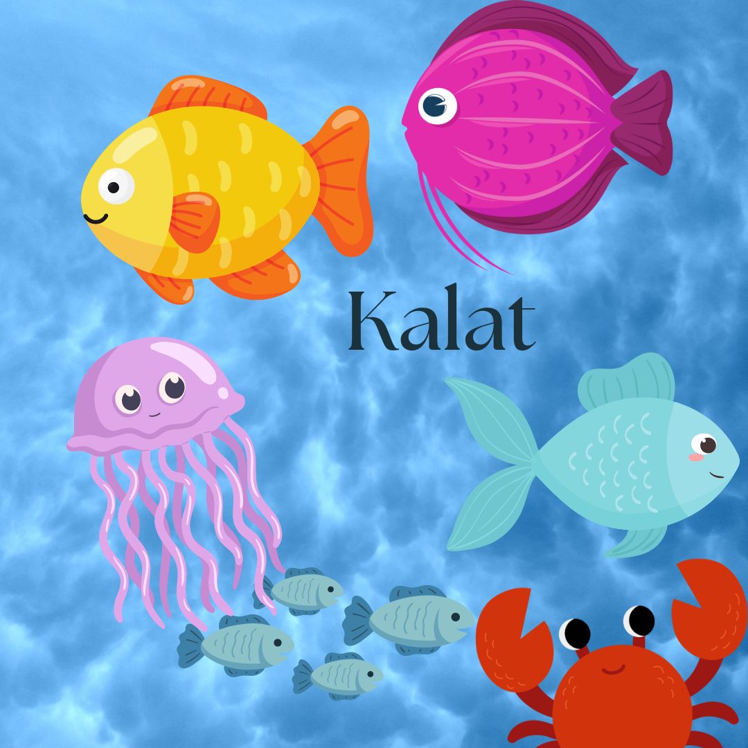 Päiväkerho Kalat Kaloja ui sinisessä vedessä