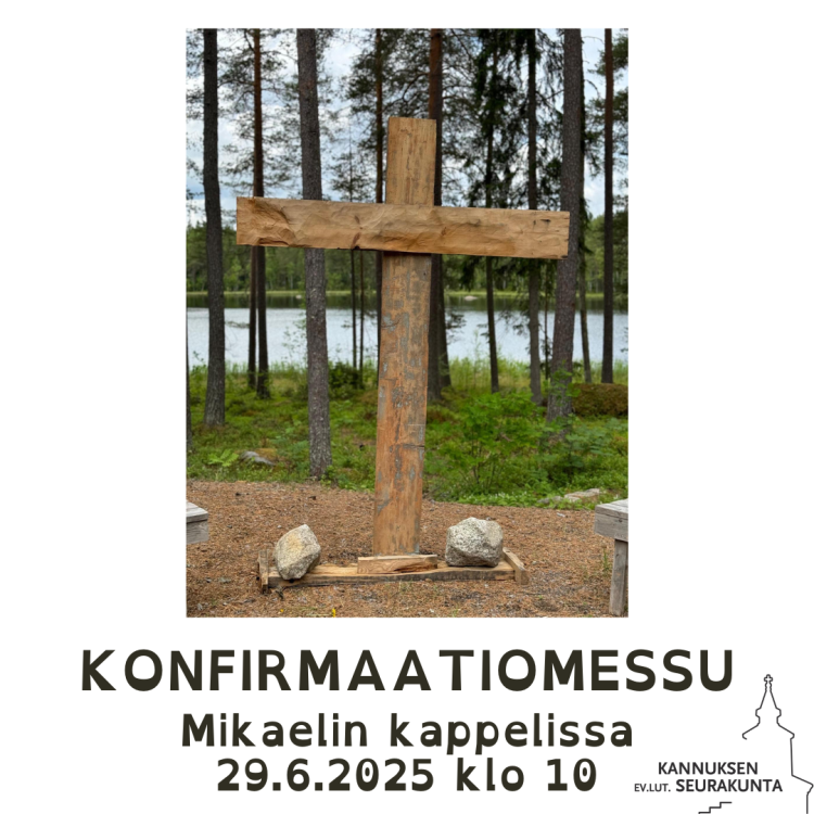 Konfirmaatiomessu su 29.6. klo 10 Mikaelin kappelissa
