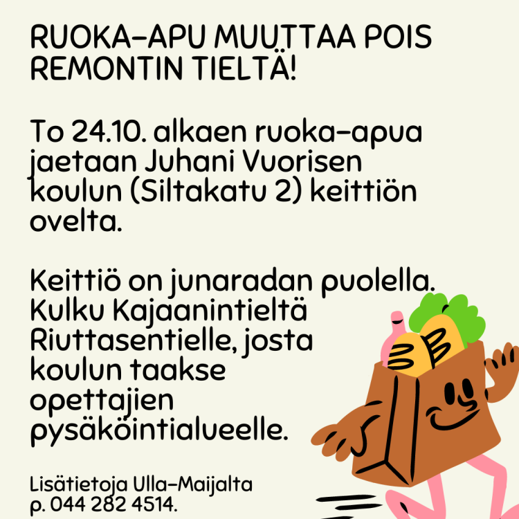 Ruoka-apua Ruoka-avun mainos.